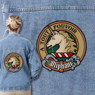 Chaqueta Vaquera Clan Oliphant Escudo sobre Tartán