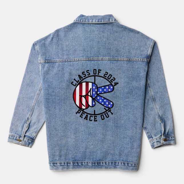 Chaqueta Vaquera Clase De Graduación Del Estudiante De Posgrado De  (Reverso )
