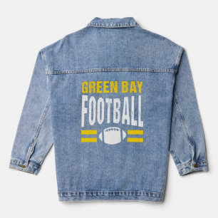 Chaqueta Vaquera Clásico Retro Green Bay Football Wisconsin Green B