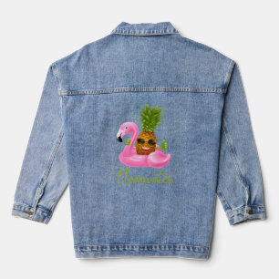 Chaqueta Vaquera Clearwater Florida Beach Tropical Flamingo Pineap