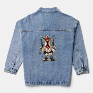 Chaqueta Vaquera Cluck Yeah! Cowboy Rooster with Pistols