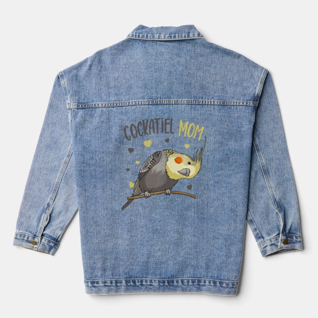 Chaqueta Vaquera Cockatiel Mom Funny Bird Women (Reverso )