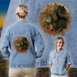 Chaqueta Vaquera Cócteles de la Hora Feliz de Iguana 0768