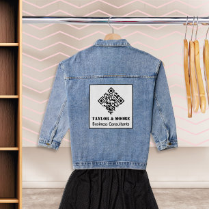Chaqueta Vaquera Código QR promocional de moda para marketing empre