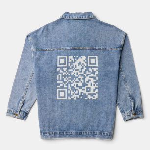 Chaqueta Vaquera Código QR que dice Nett Kann Ich Auch Bringt Aber