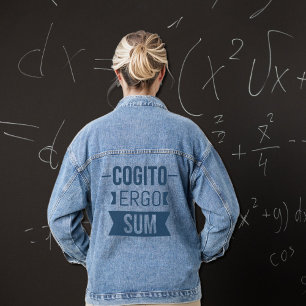 Chaqueta Vaquera Cogito ergo sum - frase latina