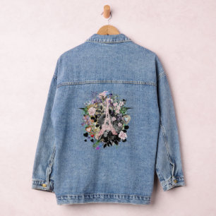 Chaqueta Vaquera Collage de la Torre Eiffel de Rubor Denim Jacket