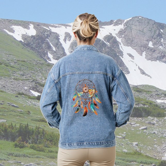 Chaqueta Vaquera Colorido Boho Feather Dreamcatcher (Subido por el creador)