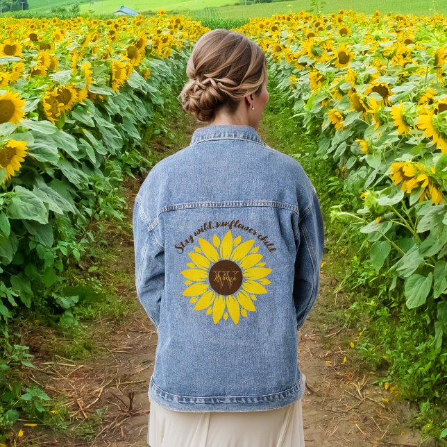 Chaqueta Vaquera con Monograma de Girasol Salvaje (Subido por el creador)