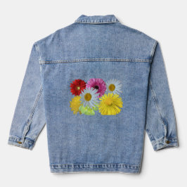 Chaqueta vaquera con ramillete floral mixto colori