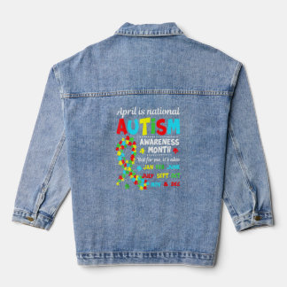 Chaqueta Vaquera Conciencia sobre el autismo abril es conciencia na