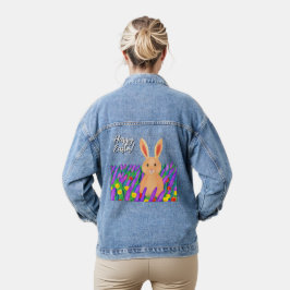 Chaqueta Vaquera Conejito de Pascua en las flores