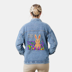 Chaqueta Vaquera Conejito de Pascua en las flores