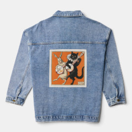 Chaqueta Vaquera Conejo bailarín y gato