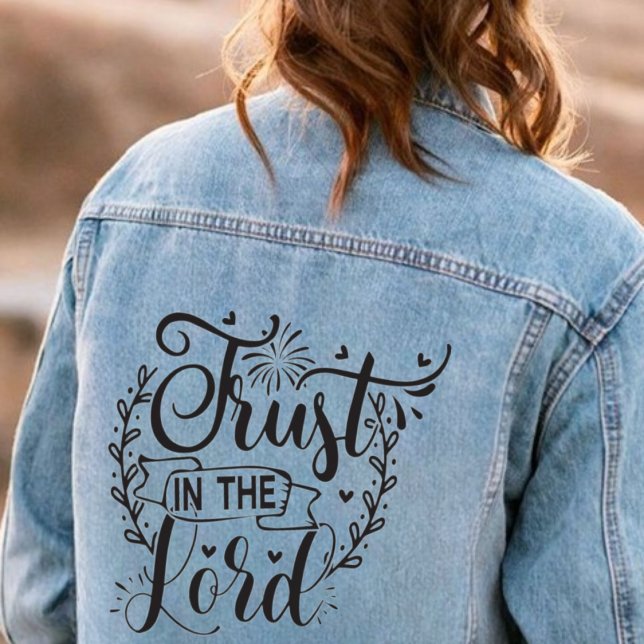 Chaqueta Vaquera Confiar en la linda chica cristiana del Señor (Subido por el creador)