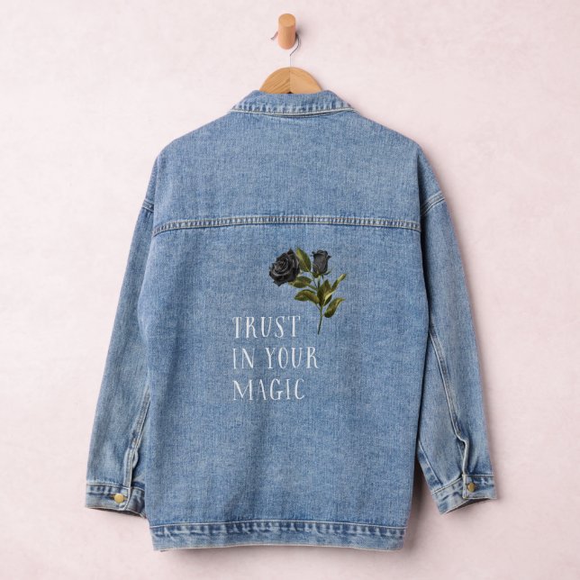 Chaqueta Vaquera Confiar en tu Rosa negro mágico (Hangar)