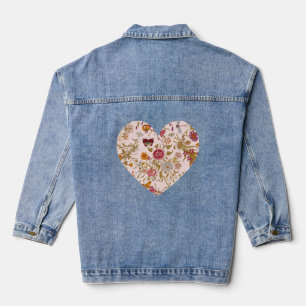Chaqueta Vaquera corazón botánico romántico
