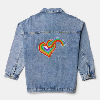 Chaqueta Vaquera Corazón de Arcoíris El Progreso no es Lineal Nombr