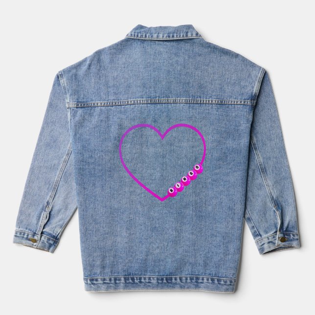 Chaqueta Vaquera Corazón de BINGO rosa (Reverso )