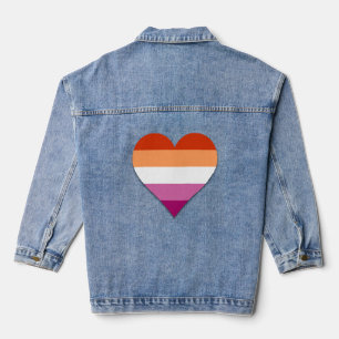 Chaqueta Vaquera Corazón de orgullo lésbico