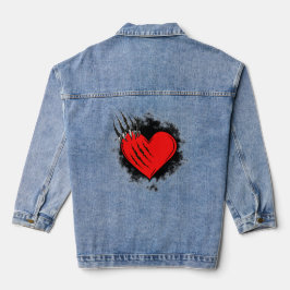 Chaqueta Vaquera Corazón destruido