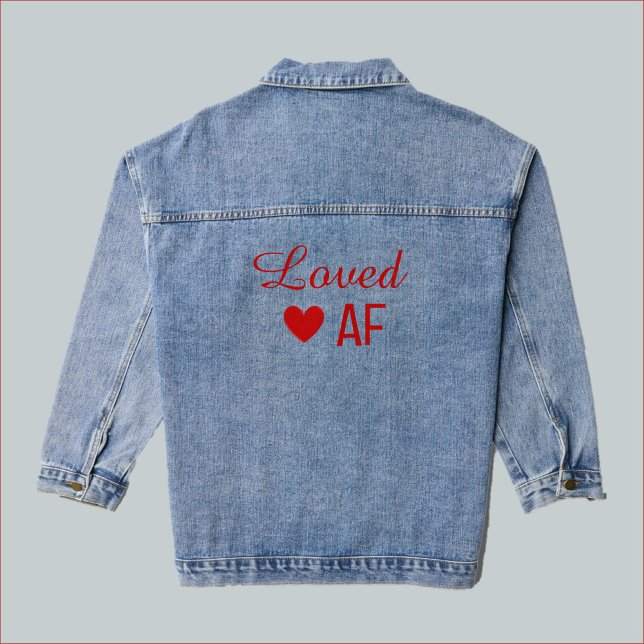 Chaqueta Vaquera Corazón Rojo Cute Amante AF (Subido por el creador)