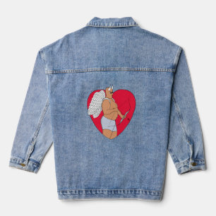 Chaqueta Vaquera Corazón romántico con un cupido inusual