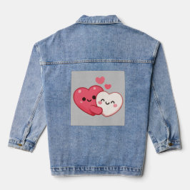 Chaqueta Vaquera Corazones de amor diseño de bebé