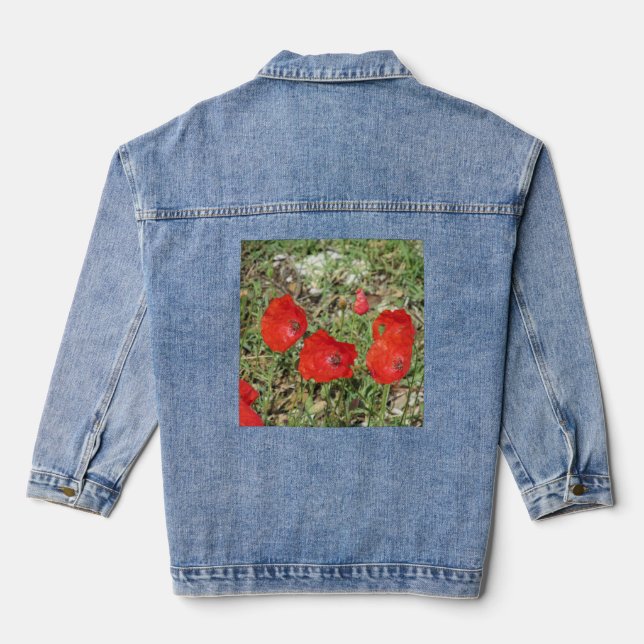 Chaqueta Vaquera Corfu Red Poppies (Reverso )