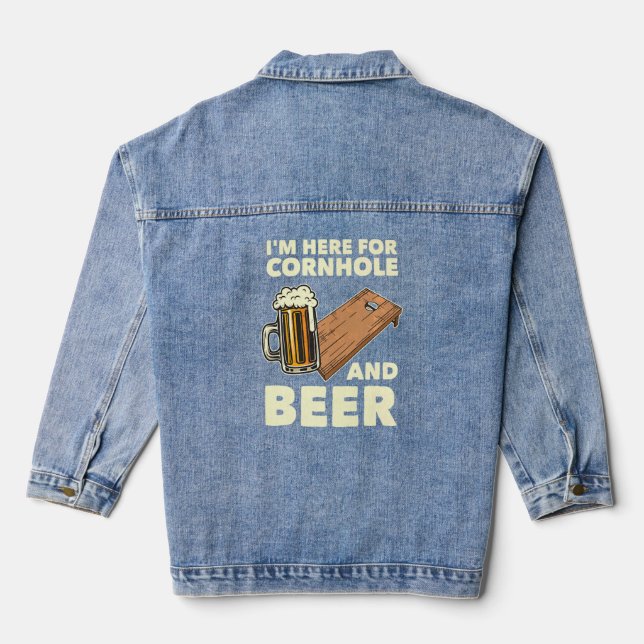 Chaqueta Vaquera Cornhole Y Beer Lawn Game Bean Sack Toss C (Reverso )