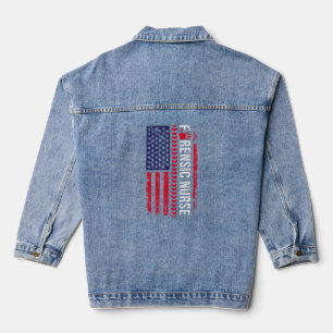 Chaqueta Vaquera Corrección de ciencias forenses de la bandera fore