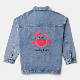 Chaqueta Vaquera Crabby Crab Design Denim Jacket