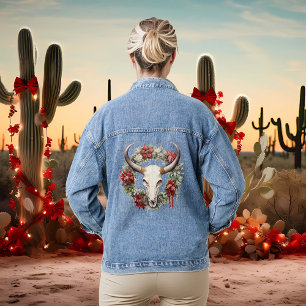 Chaqueta Vaquera Cráneo de Vaca Vaquero Occidental de Navidad