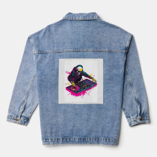 Chaqueta Vaquera Cráneo Rave � DJ Esqueleto de la Fiesta EDM