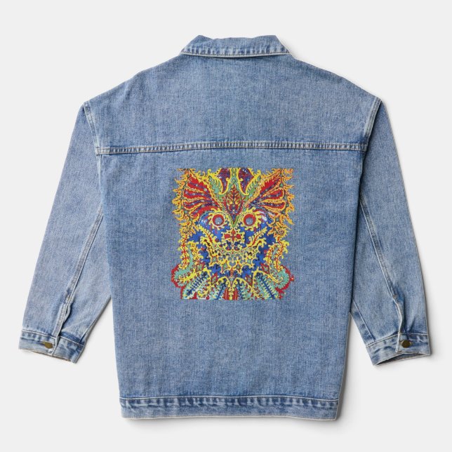 Chaqueta Vaquera Crazy Psychedelic Cats Eyes Louis Wain T-Shirt (Reverso )