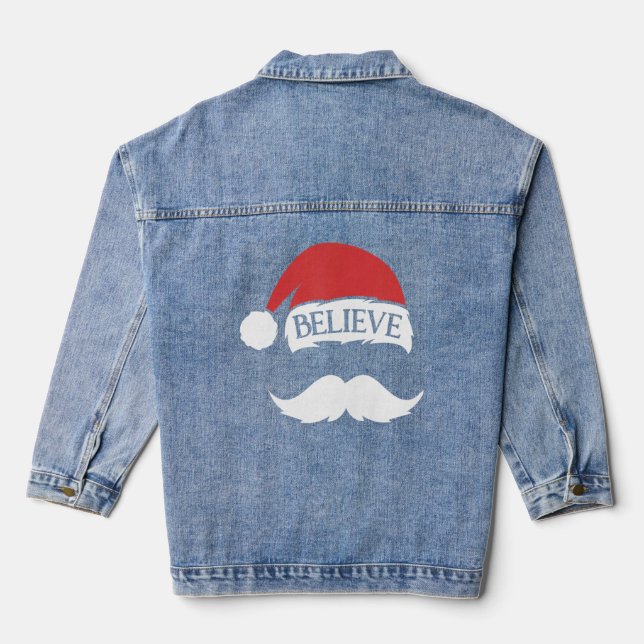 Chaqueta Vaquera Creer Mustache Santa Hat Cap Navidades Fu (Reverso )