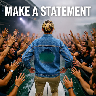 Chaqueta Vaquera Crepúsculo bajo las olas