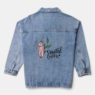 Chaqueta Vaquera Cristales de piedra de gema rosada de moda de moda