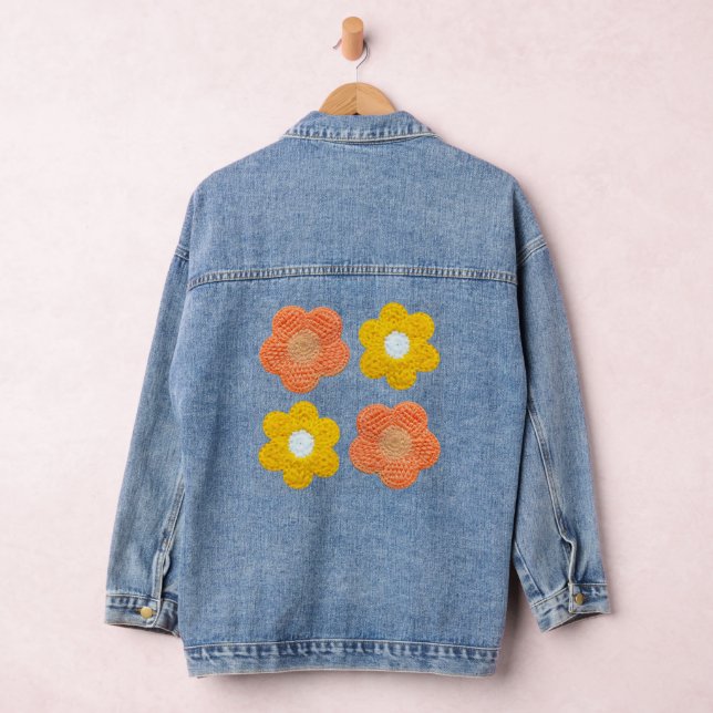 Chaqueta Vaquera Crochet-Style Flowers – Elegant Handmade Look (Hangar)