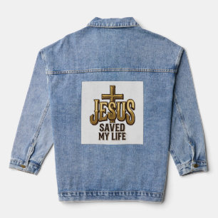 Chaqueta Vaquera Cruz de Jesús Salvó Mi Vida Vintage