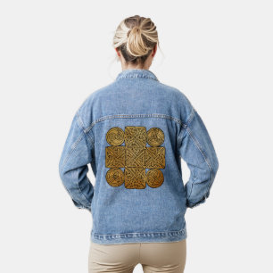 Chaqueta Vaquera Cruz de Knotwork Celtic