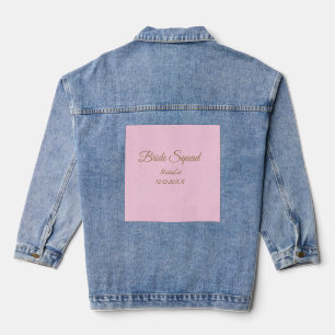 Chaqueta Vaquera Cuadrilla de dama de honor dorada rosa agregar nom