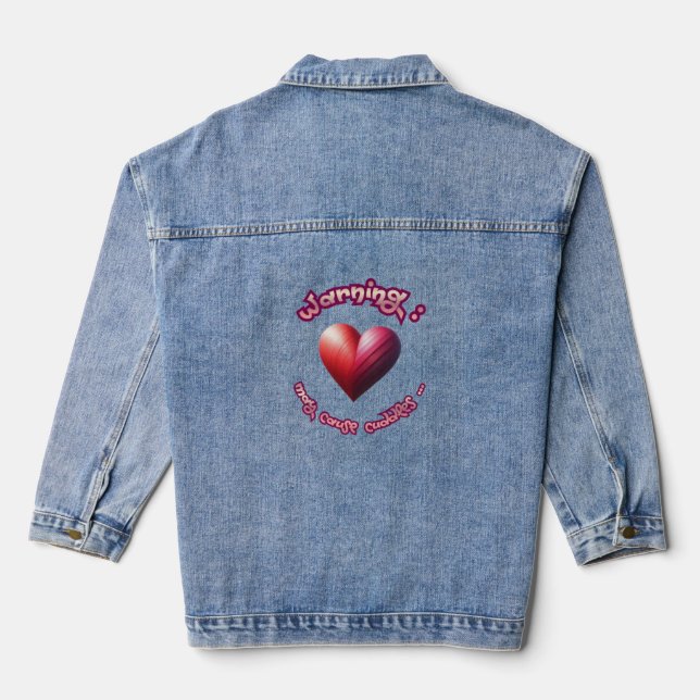Chaqueta Vaquera  Cuddle Alert – Art with Heart! (Reverso )