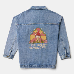 Chaqueta Vaquera Cuidar a la Madre Tierra Hippy champiñón