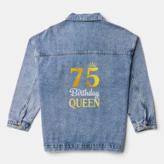 Chaqueta Vaquera Cumpleaños De 75 Años Feliz Para Mí Nieto Reina