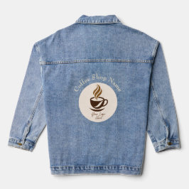 Chaqueta Vaquera Custom Coffee Shop Denim Jacket – Personalized