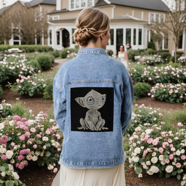 CHAQUETA VAQUERA CUTE ALIEN DENIM JEAN JACKET (Reverso Boda)