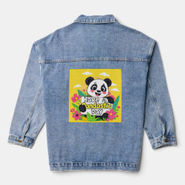 Chaqueta Vaquera Cute Panda "Ten Un Día Pandástico"