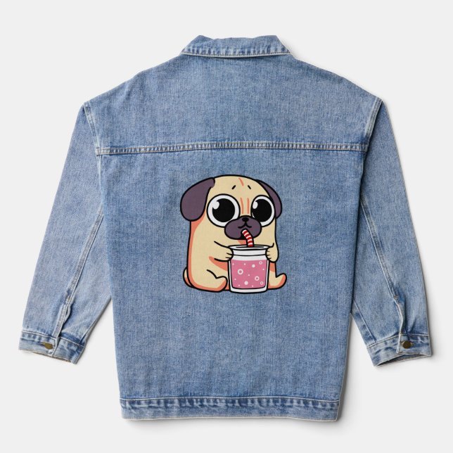 Chaqueta Vaquera Cute Pug (Reverso )