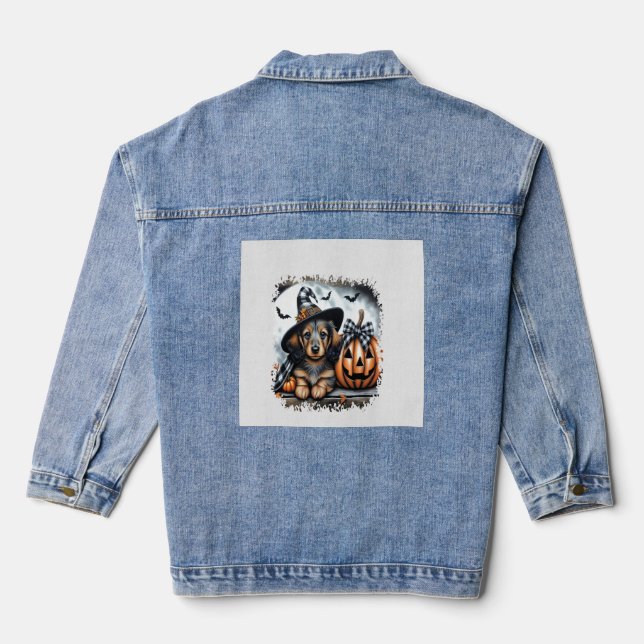Chaqueta Vaquera Dachshund perro Halloween (Reverso )